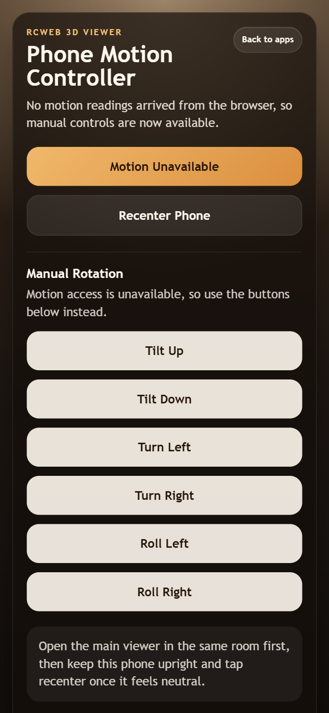 3D Viewer Control App screenshot