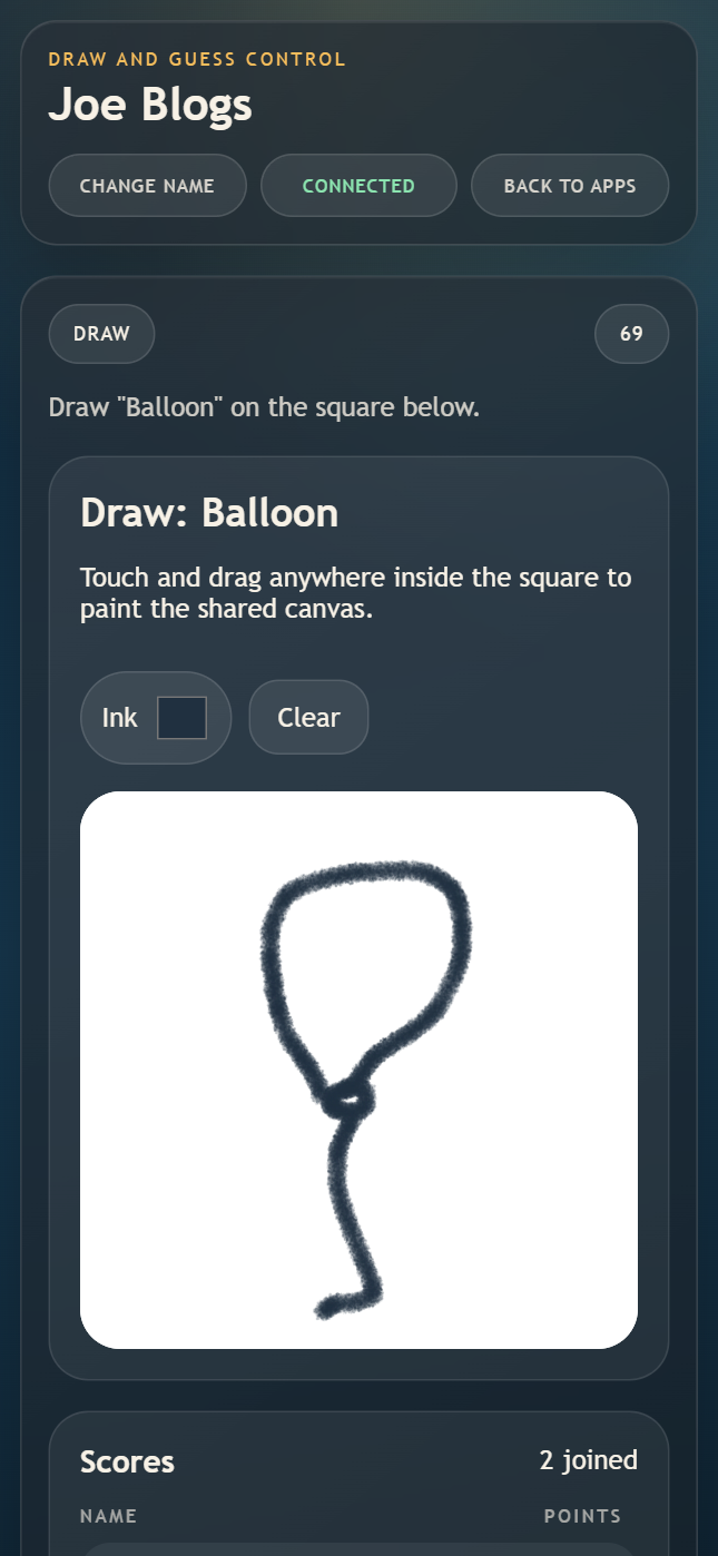 Draw and Guess Controller screenshot